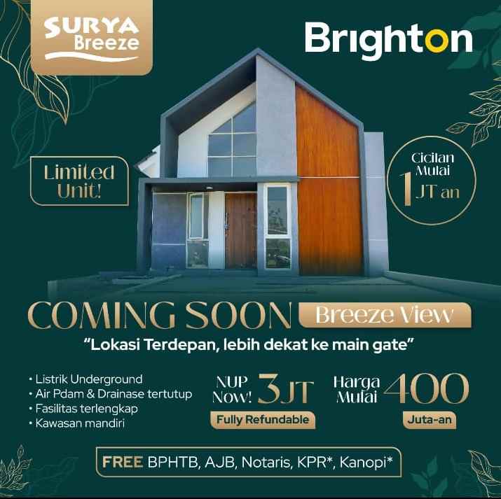 dijual rumah surya breeze