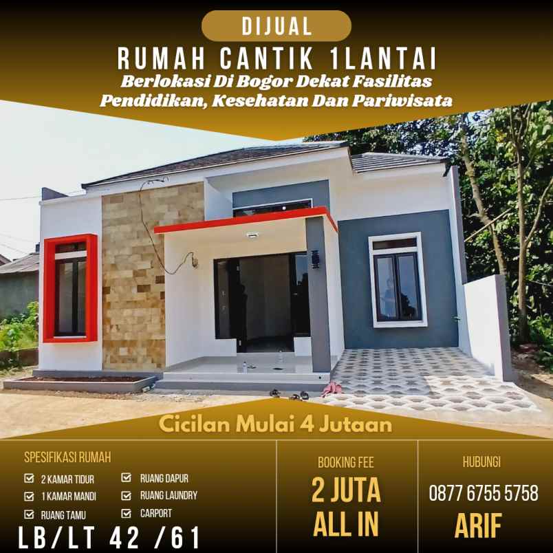 dijual rumah tajurhalang bigor