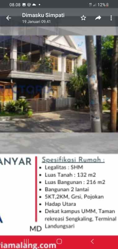 dijual rumah taman embong anyar sengkaling