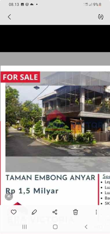 dijual rumah taman embong anyar sengkaling