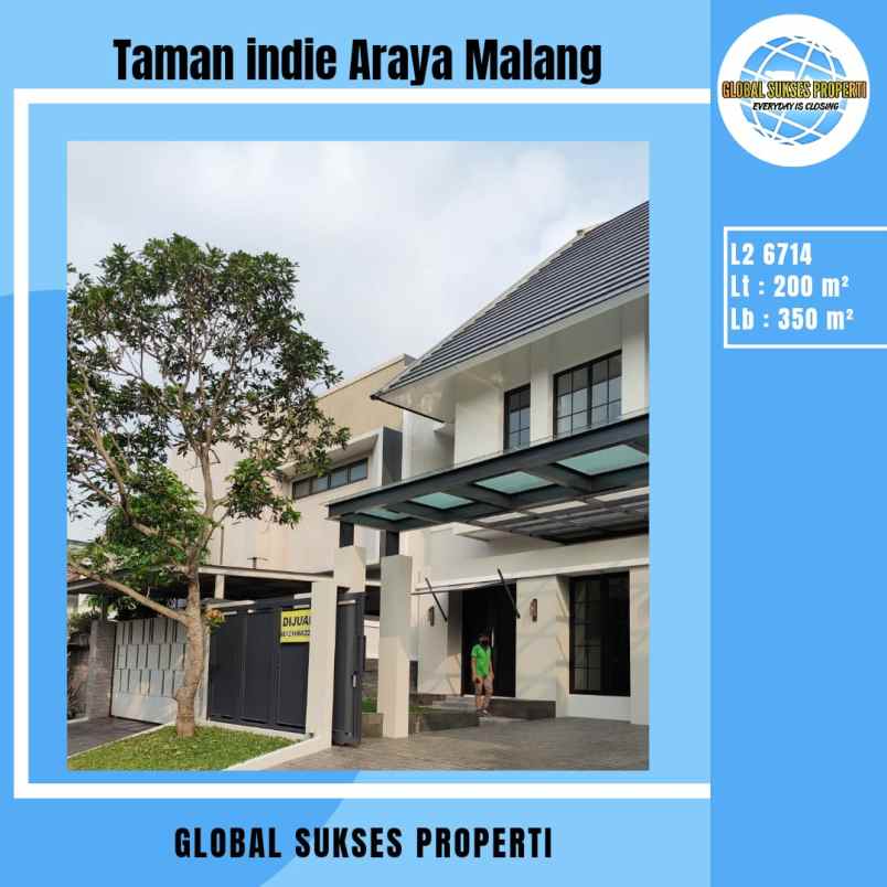 dijual rumah taman indie araya malang