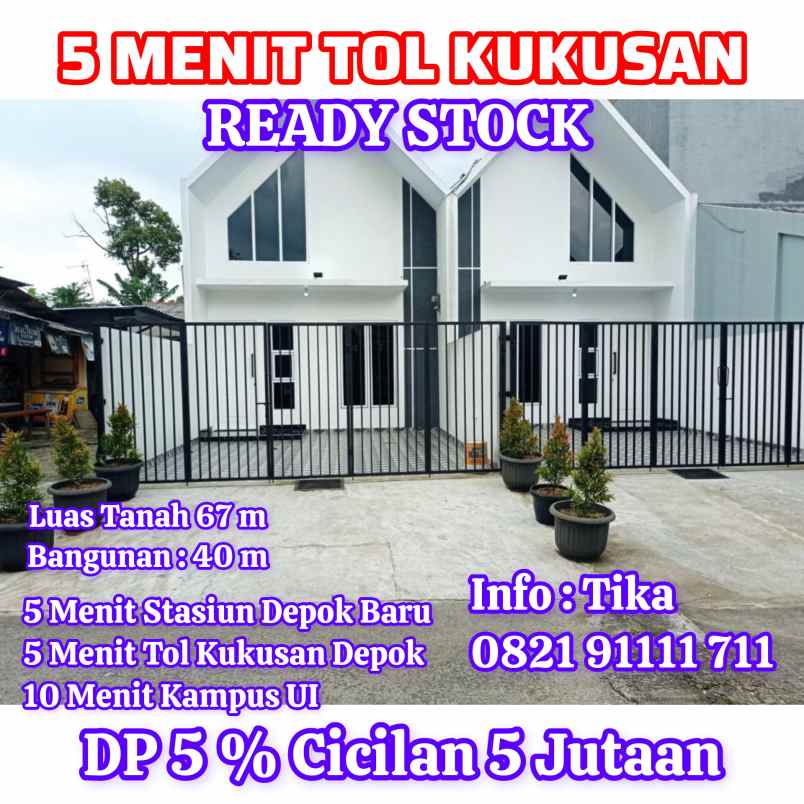 dijual rumah tanah baru depok