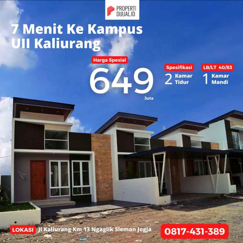 dijual rumah wonosalam sukoharjo ngaglik