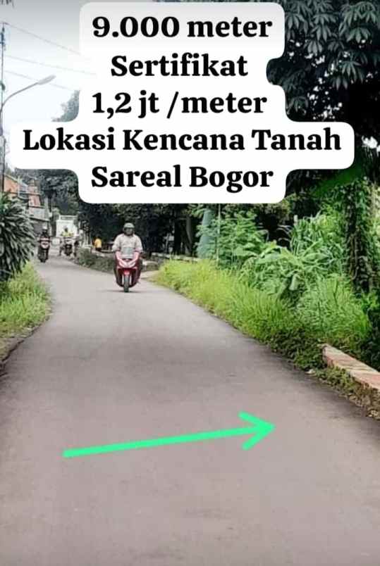 dijual tanah 9 000 meter di tanah sareal kota bogor