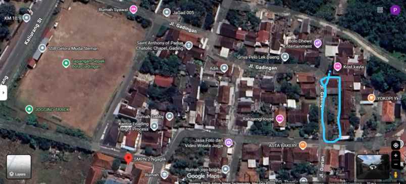 dijual tanah beserta rumah