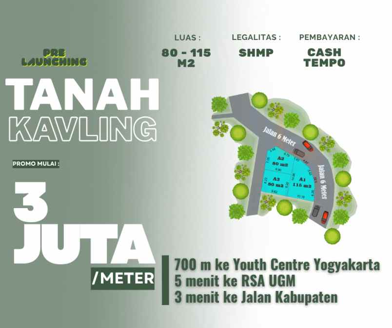 dijual tanah bolawen tlogoadi mlati