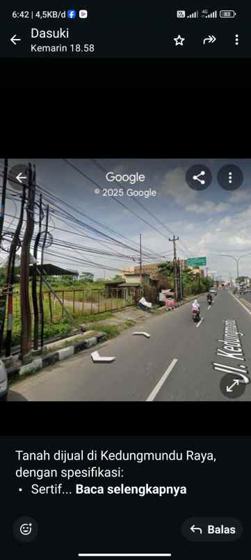 dijual tanah di kedungmundu raya tembalang semarang