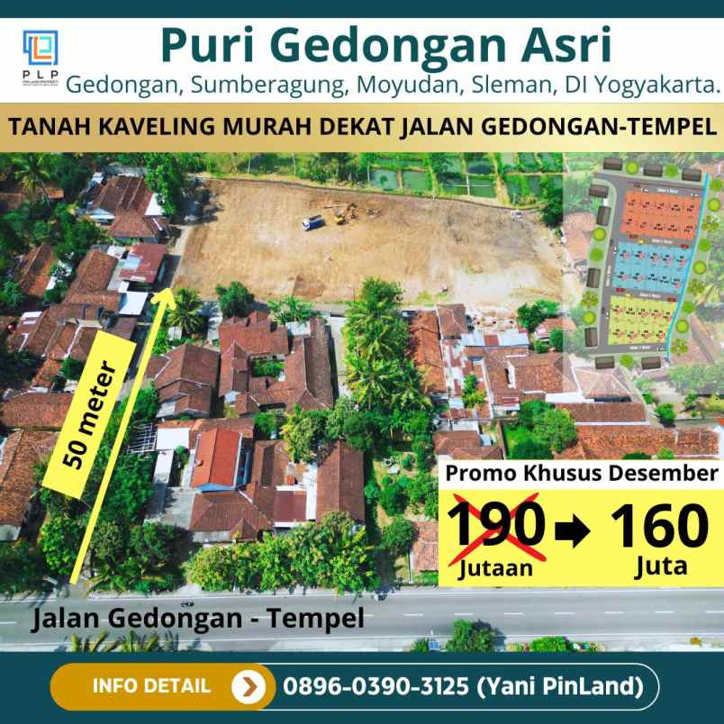 dijual tanah gedongan sumberagung