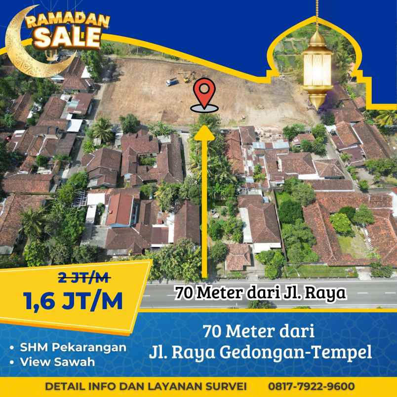 dijual tanah gedongan sumberagung