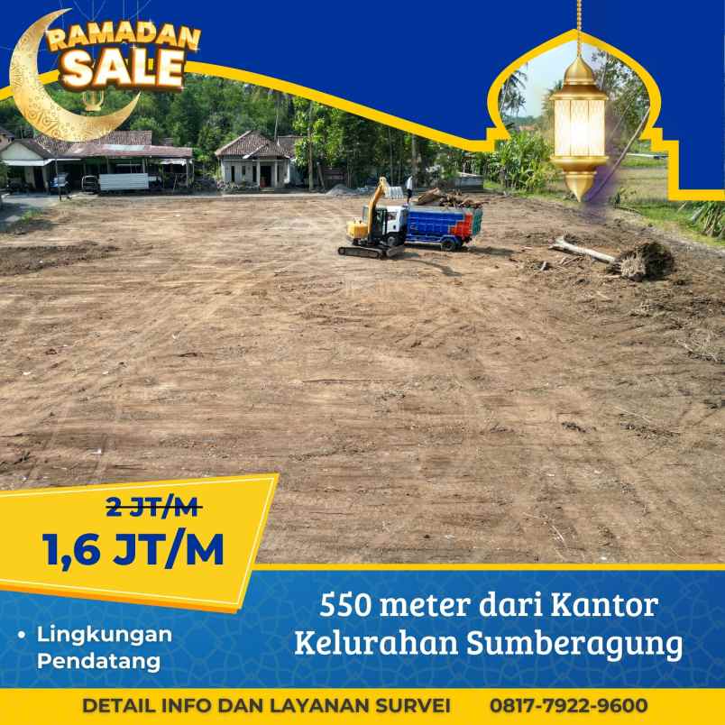 dijual tanah gedongan sumberagung
