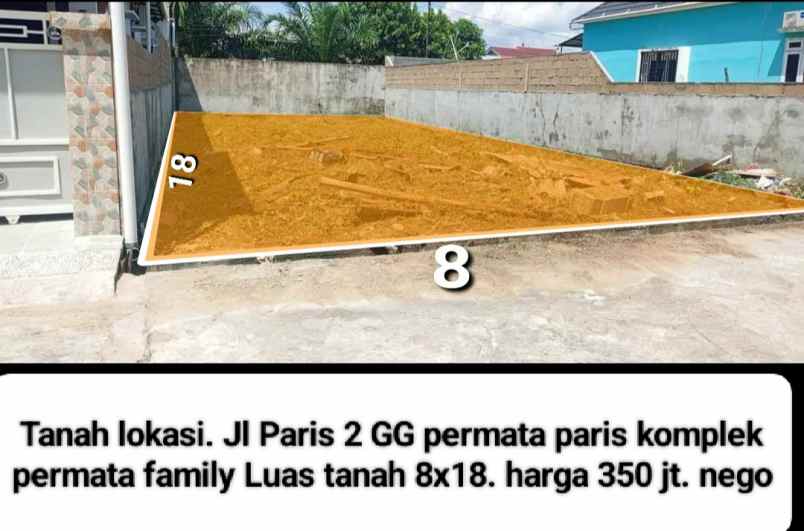 dijual tanah jalan paris 2