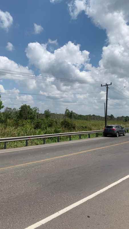 dijual tanah jalan raya lintas sumatera