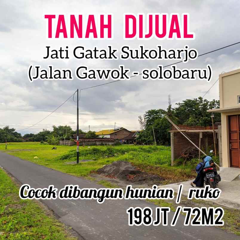 dijual tanah jati garak sukoharjo jawa