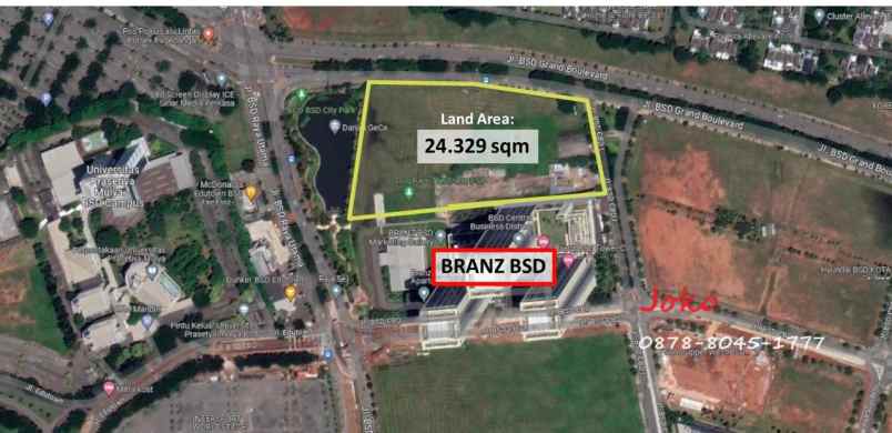 dijual tanah jl bsd grand boulevard