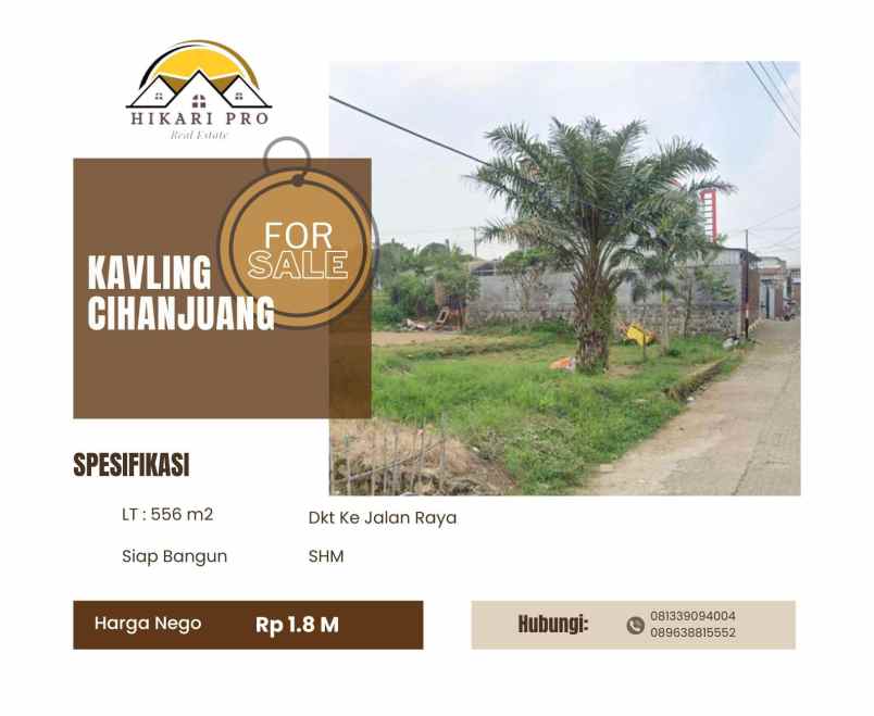 dijual tanah jl cihanjuang kab bandung