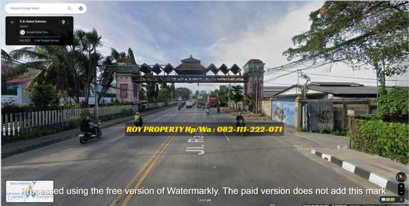 dijual tanah jl gatot subroto manis