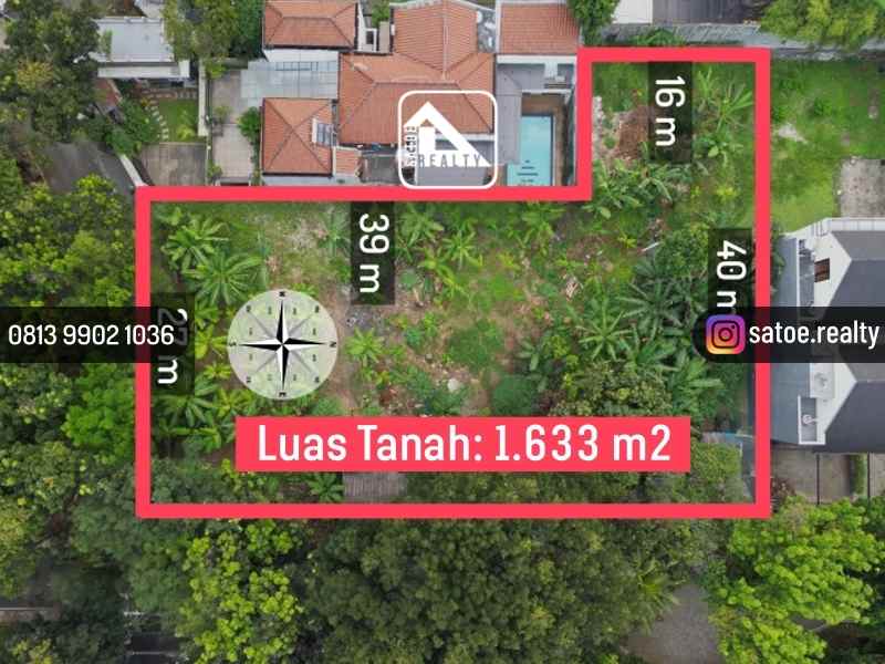 dijual tanah jl hang jebat gunung