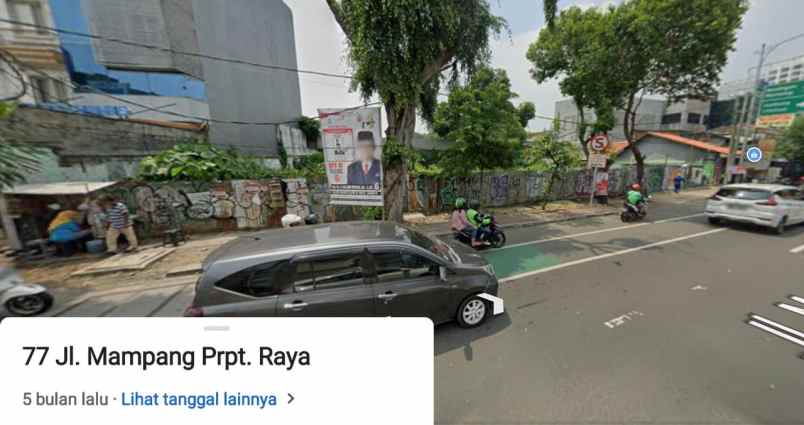 dijual tanah jl mampang prapatan