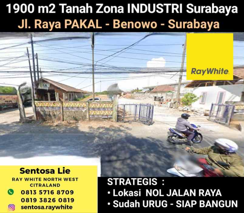 dijual tanah jl raya pakal