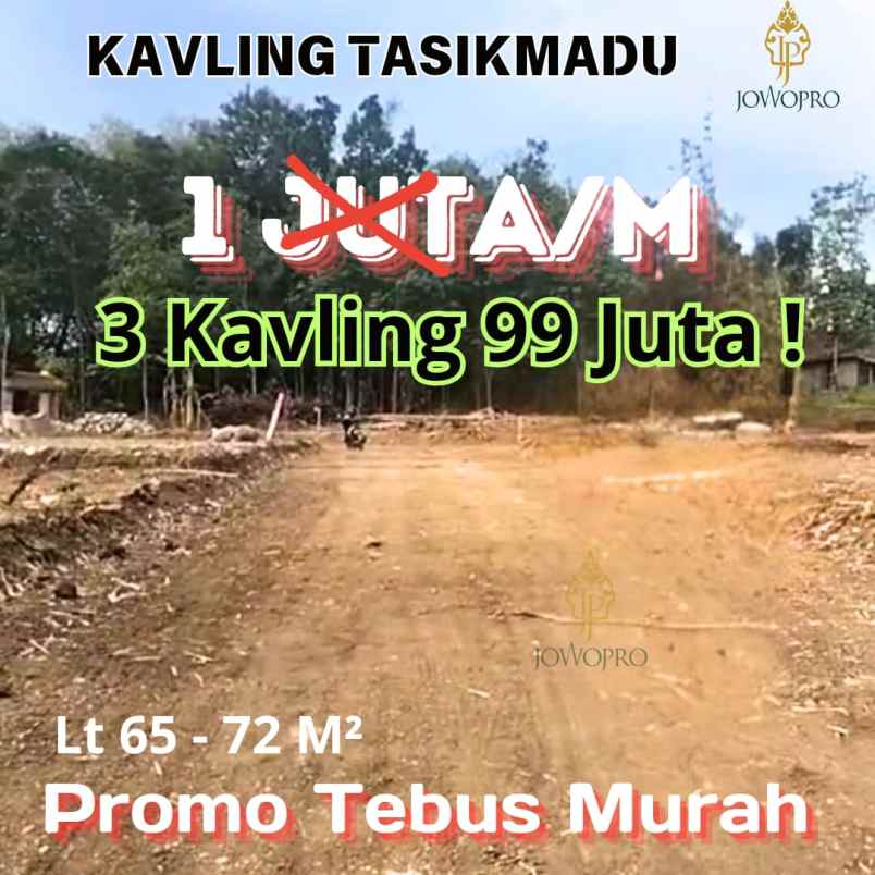 dijual tanah kalijirak tasikmadu