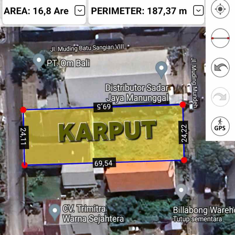 dijual tanah kerobokan kaja gatsu barat