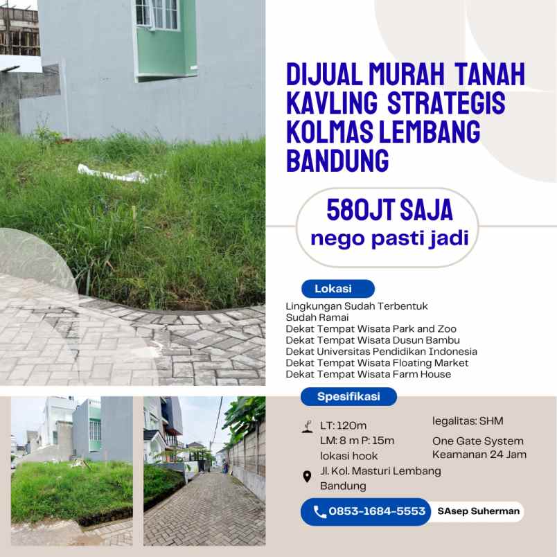 dijual tanah kolmas lembang bandung