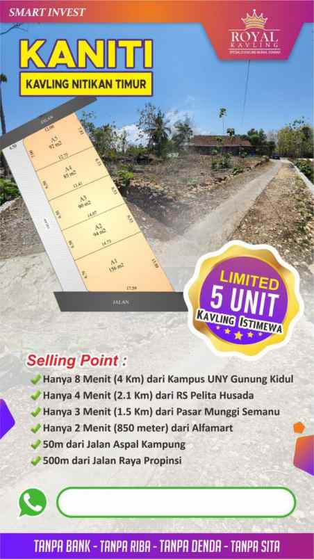 dijual tanah nitikan timur semanu