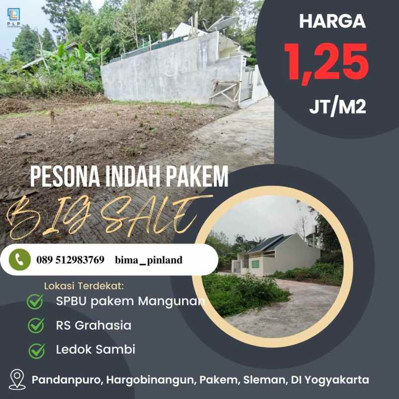 dijual tanah pandanpuro hargobinangun