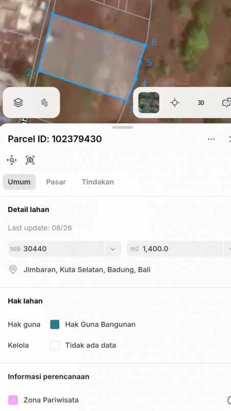 dijual tanah pantai balangan