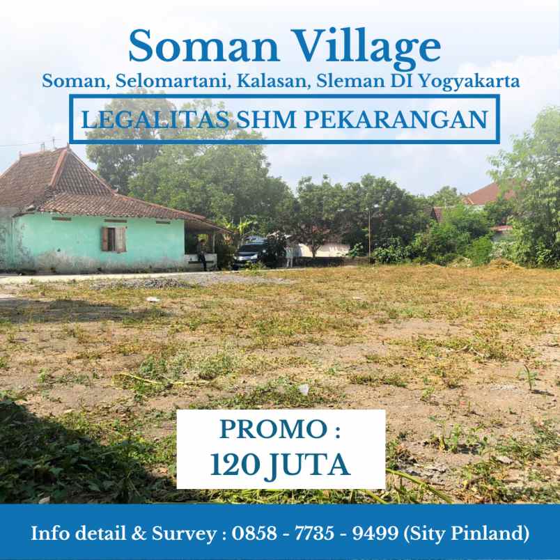 dijual tanah soman selomartani kalasan