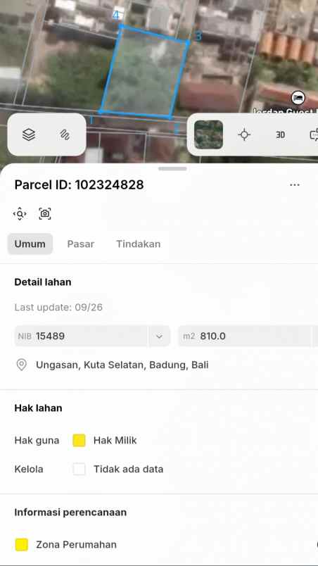 dijual tanah toyaning 2