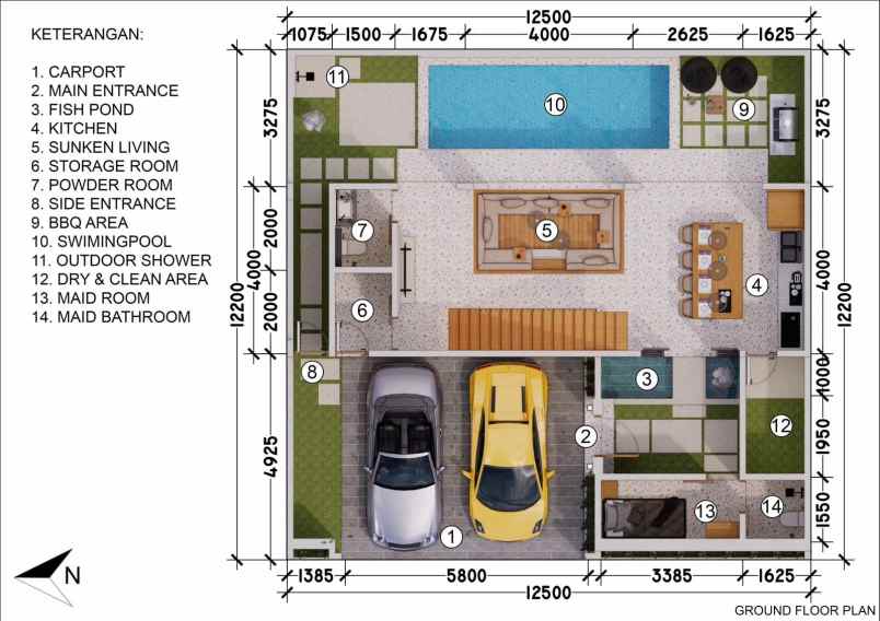 dijual villa jl cluster palm jimbaran