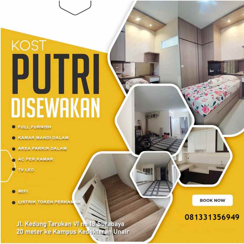 disewakan kost jl kedung tarukan vi no 18