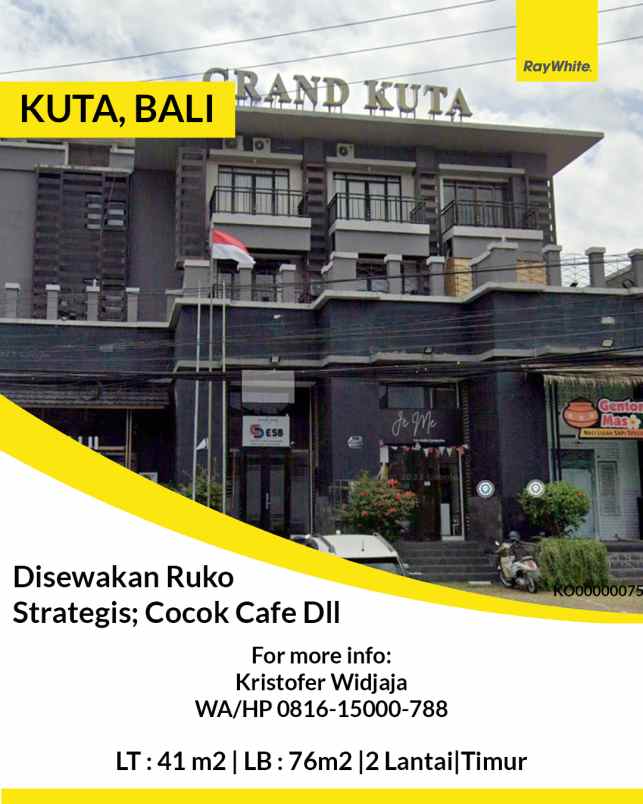 disewakan ruko gudang kantor dewi sri bali