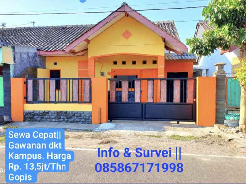 disewakan rumah gawanan dkt kampus