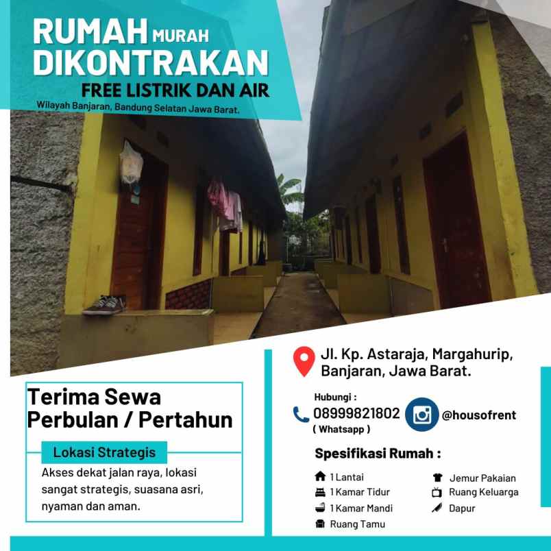 disewakan rumah jl astaraja banjaran