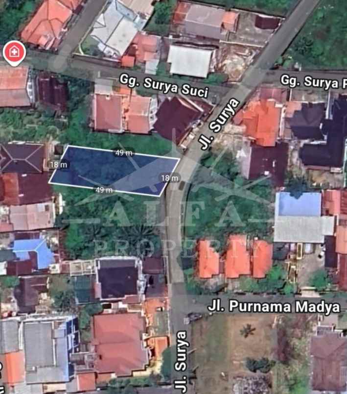 disewakan tanah jalan surya