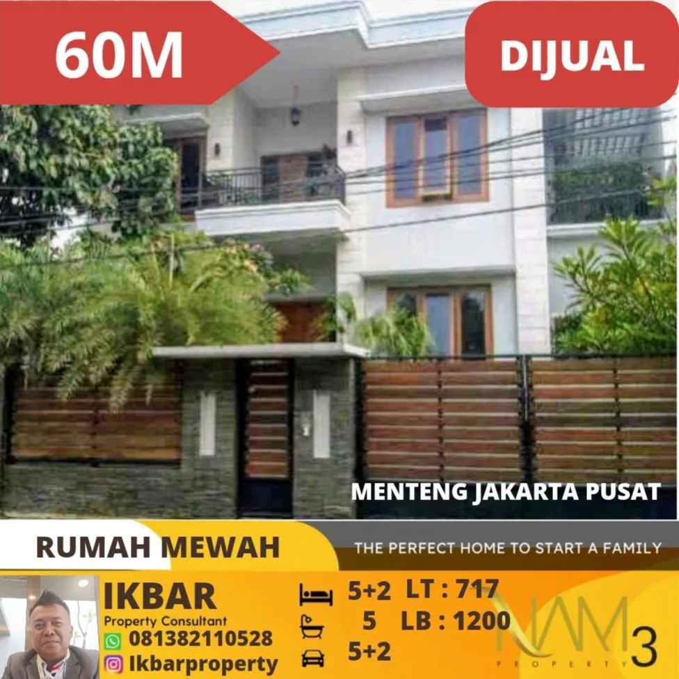 dujual rumah mewah di menteng jakarta