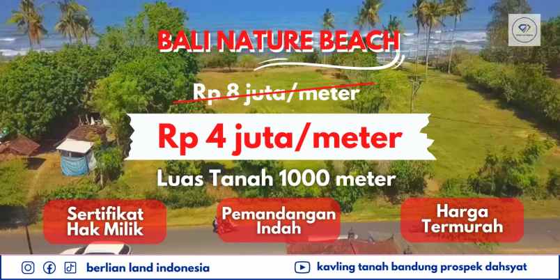 jual kavling villa dekat pantai bali