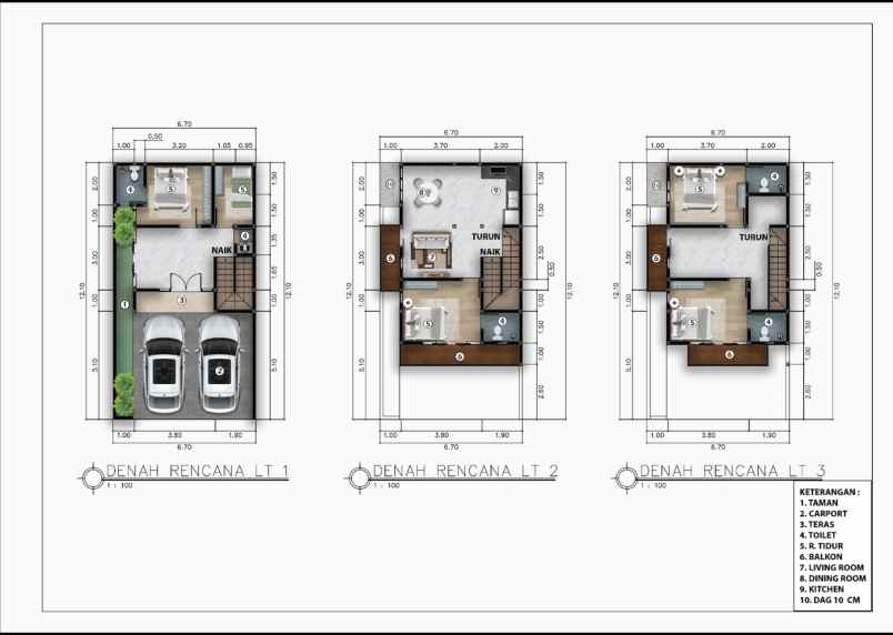 jual rumah indent 3 lantai di cinere depok