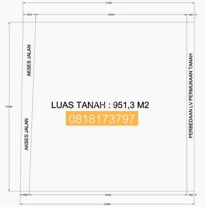 jual tanah cinere gandul depok 1000m2 a37472