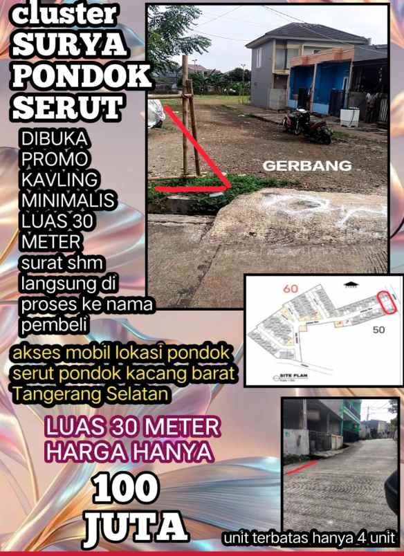 kavling mini dalam cluster