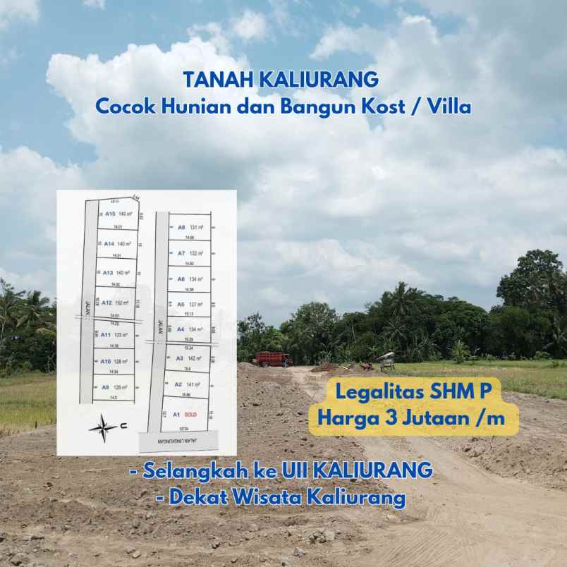 lokasi bagus dijual dekat uii kaliurang shm p unit