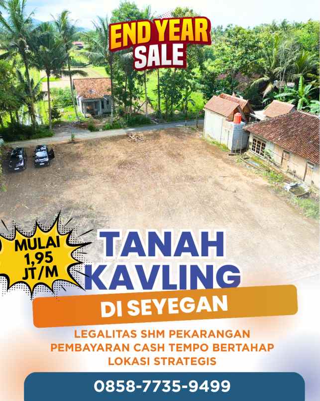 promo akhir tahun tanah kavling di seyegan sleman