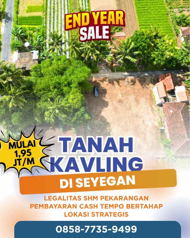 promo akhir tahun tanah kavling di seyegan sleman