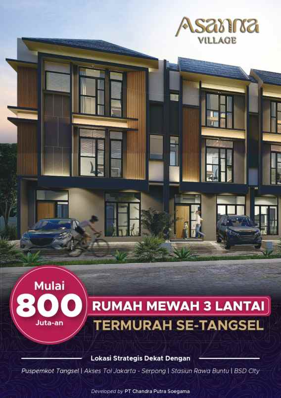 rumah 3 lantai termurah di pamulang tangsel