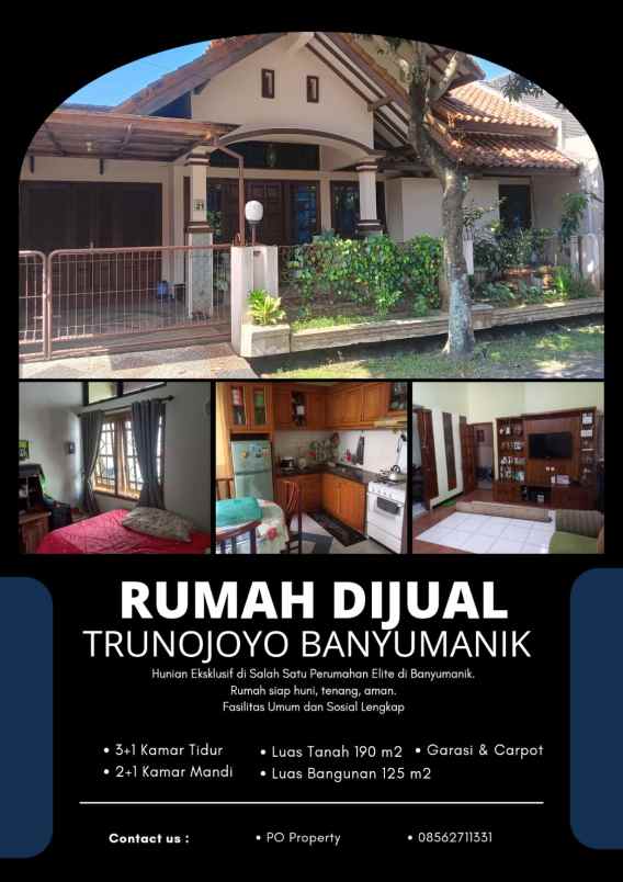 rumah asri dalam cluster trunojoyo banyumanik