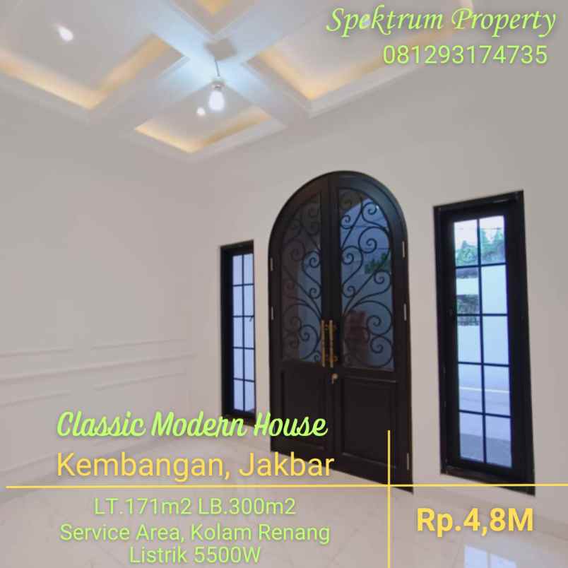 rumah classics modern di joglo kembangan lt 171 lb 300