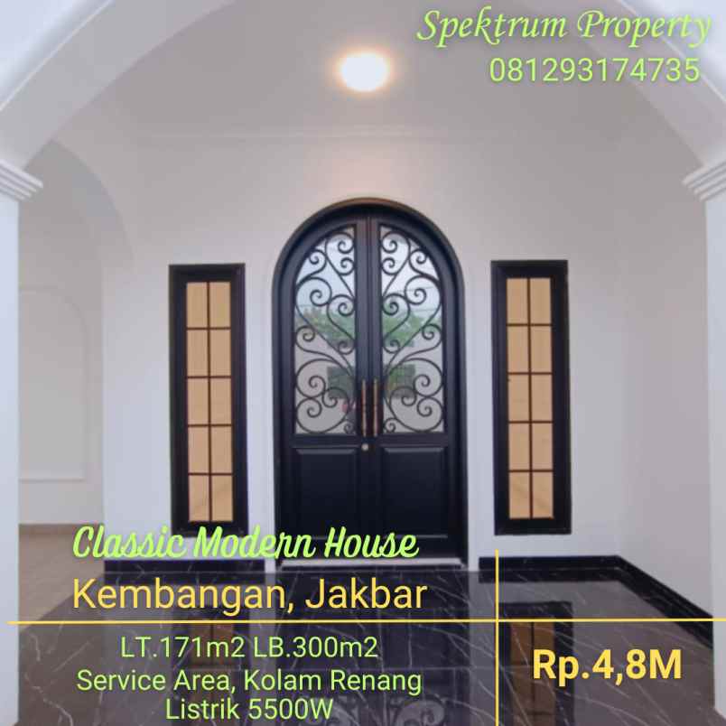 rumah classics modern di joglo kembangan lt 171 lb 300