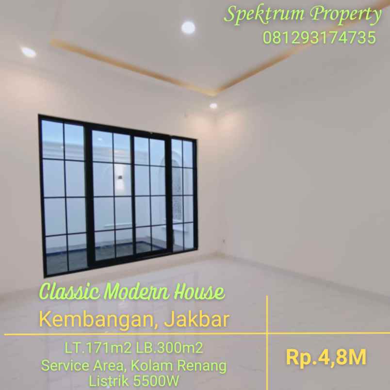 rumah classics modern di joglo kembangan lt 171 lb 300